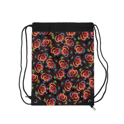 Snake&Roses Drawstring Bag