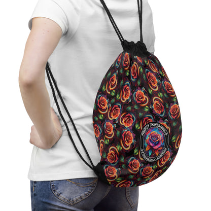 Snake&Roses Drawstring Bag