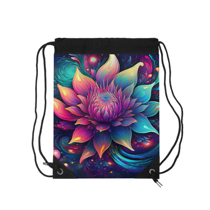 Cosmic Bloom Drawstring Bag