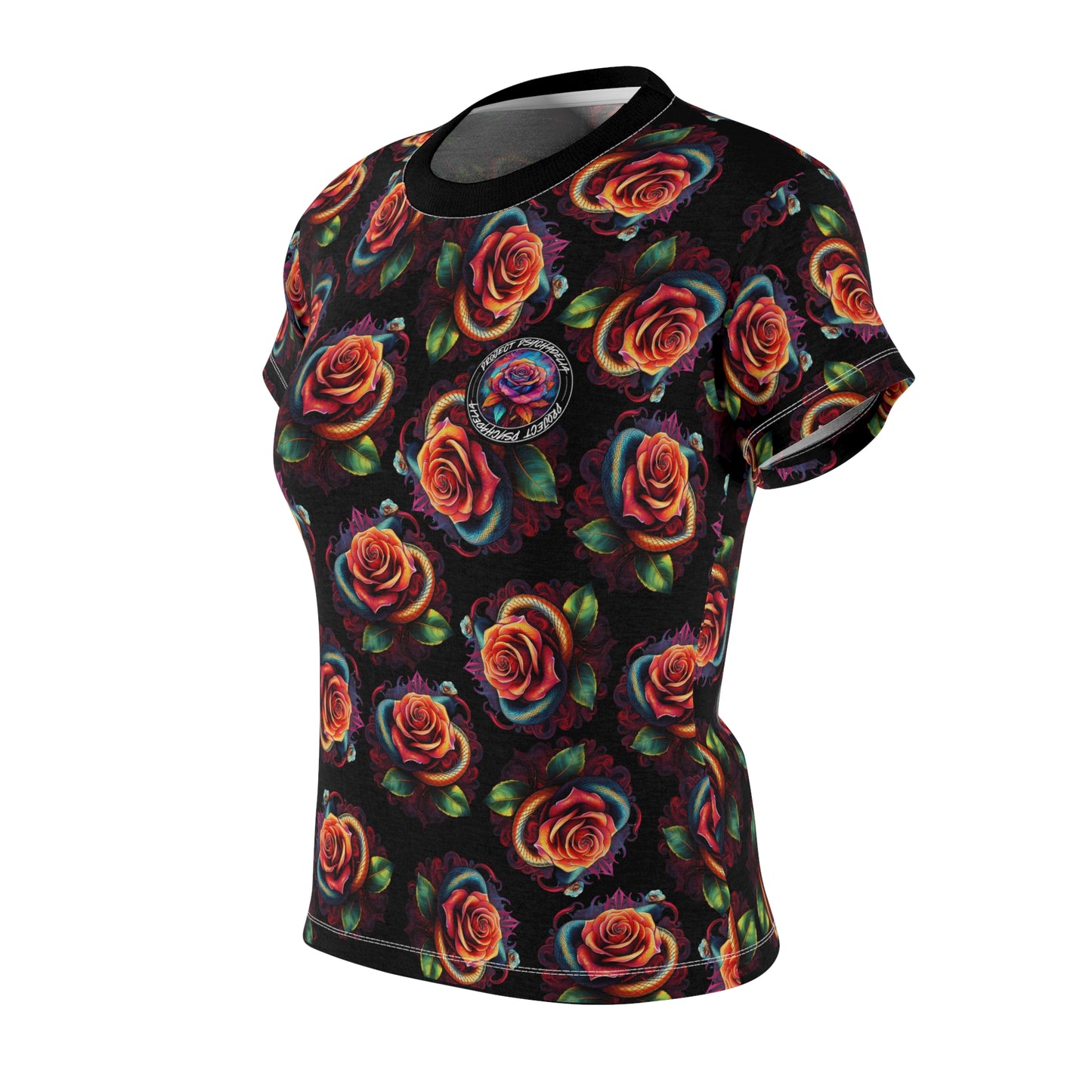 Snake & Roses Tee – Women's Cut & Sew