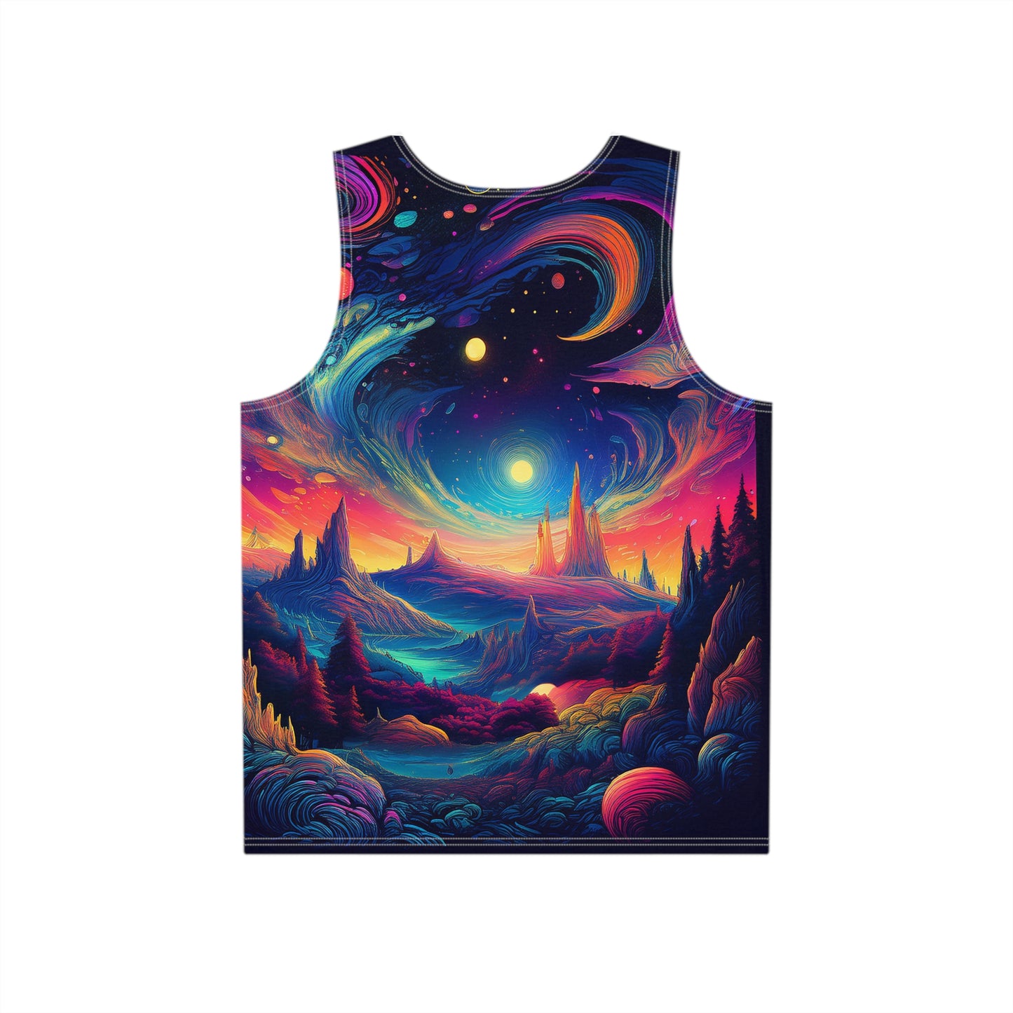 Psychadelic Universe Men's Tank - Colorful Space Graphic Tee