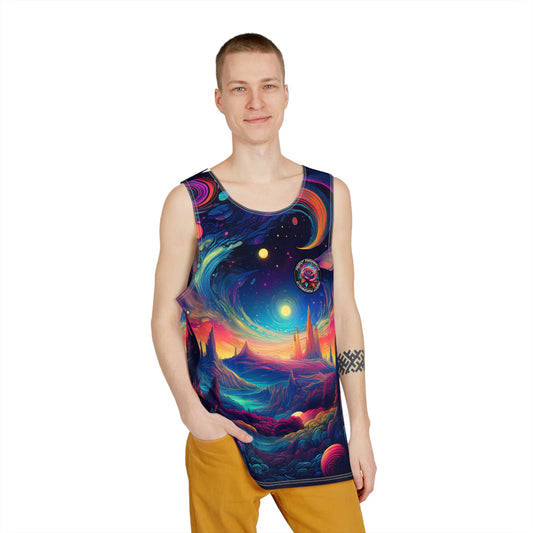 Psychadelic Universe Men's Tank - Colorful Space Graphic Tee