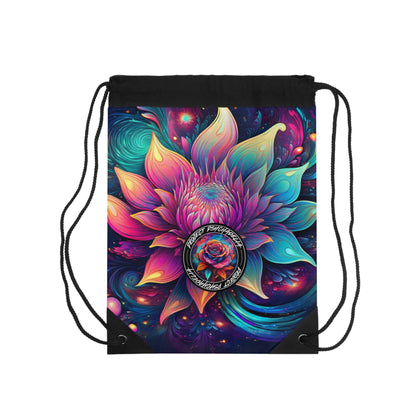 Cosmic Bloom Drawstring Bag