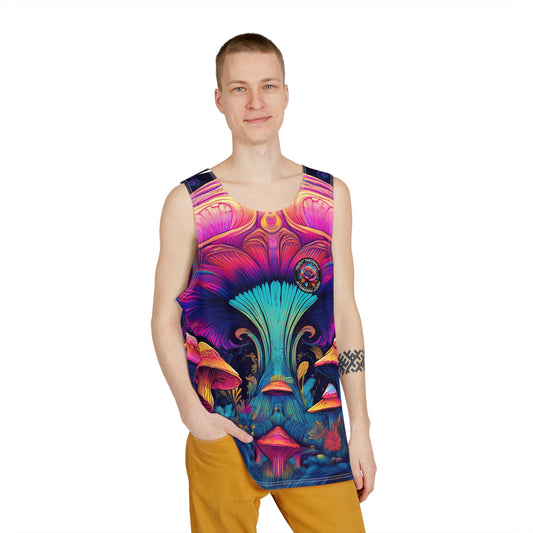 Acid Dreamscape Tank Top - Colorful Graphic Tee for Summer Festivals