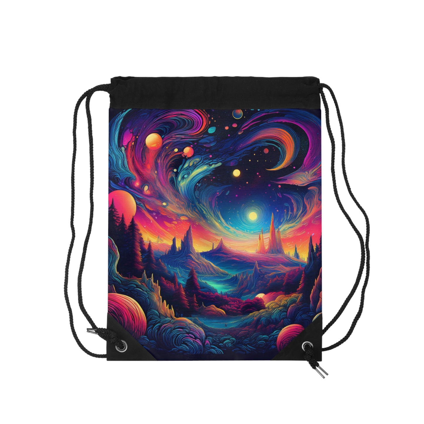 Psychedelic Universe Drawstring Bag