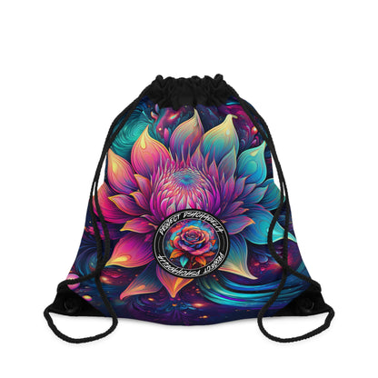 Cosmic Bloom Drawstring Bag