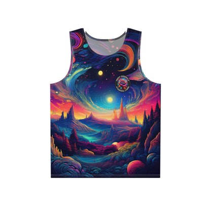 Psychadelic Universe Men's Tank - Colorful Space Graphic Tee