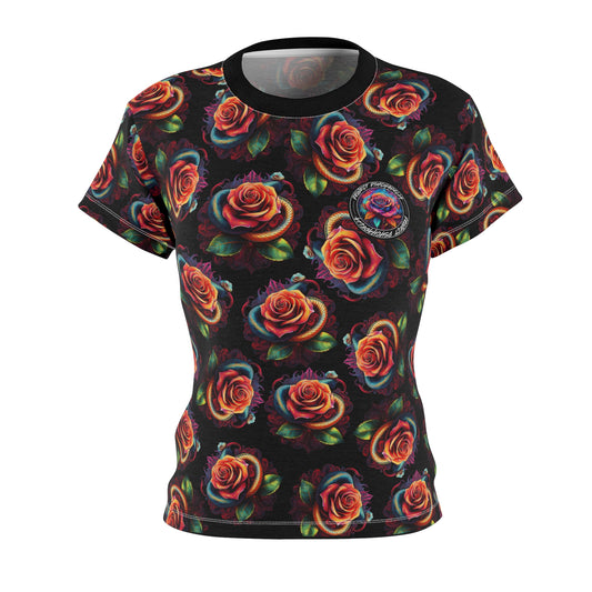 Snake & Roses Tee – Women's Cut & Sew